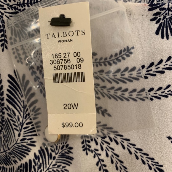 Talbots Wrinkle Free Blouse sz 20W - Picture 6 of 7